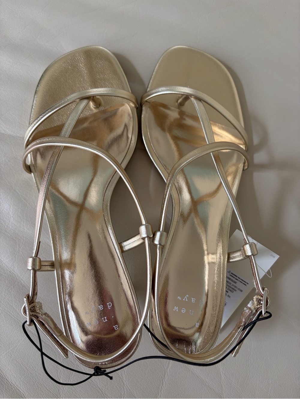 A New Day Gold Reggie Strappy Kitten Heel Sandals - Picture 8 of 8